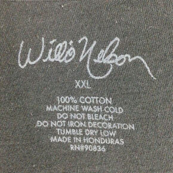 Willie Nelson Country Music T Shirt Black 2XL XXL - Picture 3 of 4